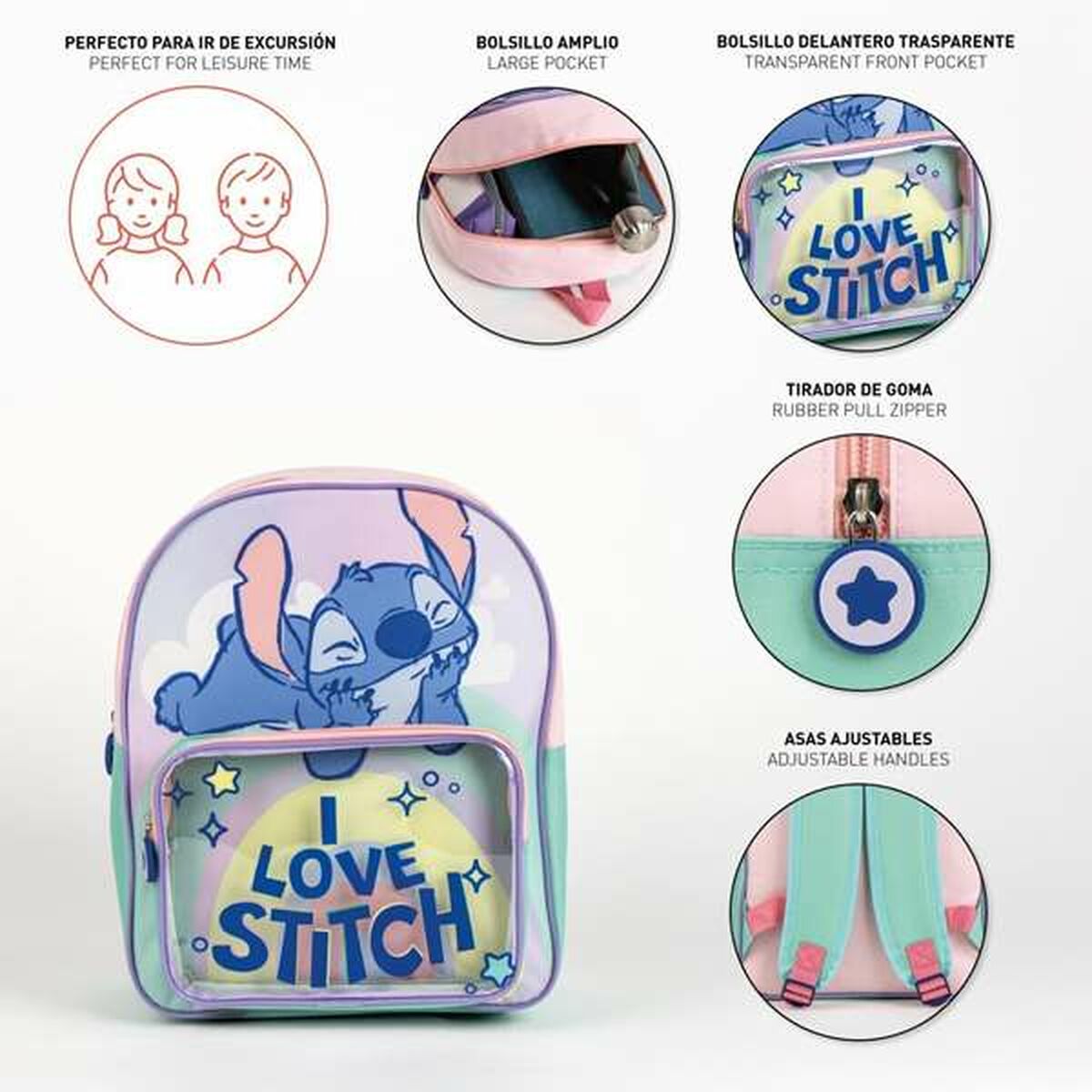 Stitch Lilac School Backpack