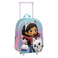 Mochila Escolar 3D com Rodas Gabby's Dollhouse Cor de Rosa 25,0 x 31,0 x 10,0 cm