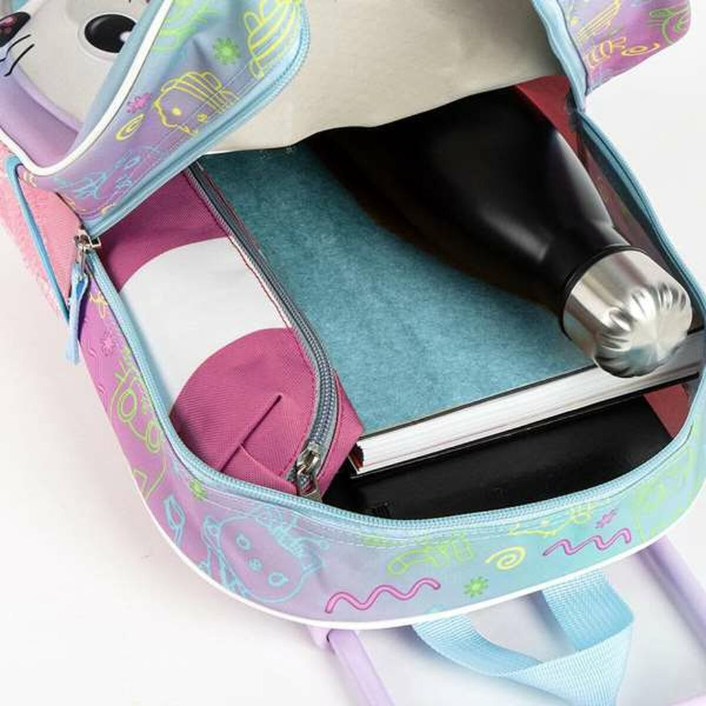 Mochila Escolar 3D com Rodas Gabby's Dollhouse Cor de Rosa 25,0 x 31,0 x 10,0 cm