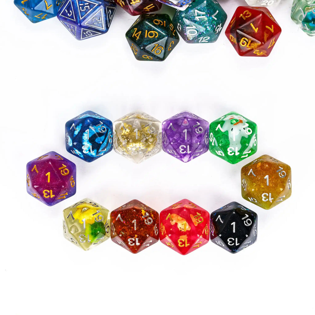 7Pcs/Set DND Random Color Dice Bulk D4 D6 D8 D10 D% D12 D20 Polyhedral Dice for Role Playing Board Games D&D Tabletop RPG