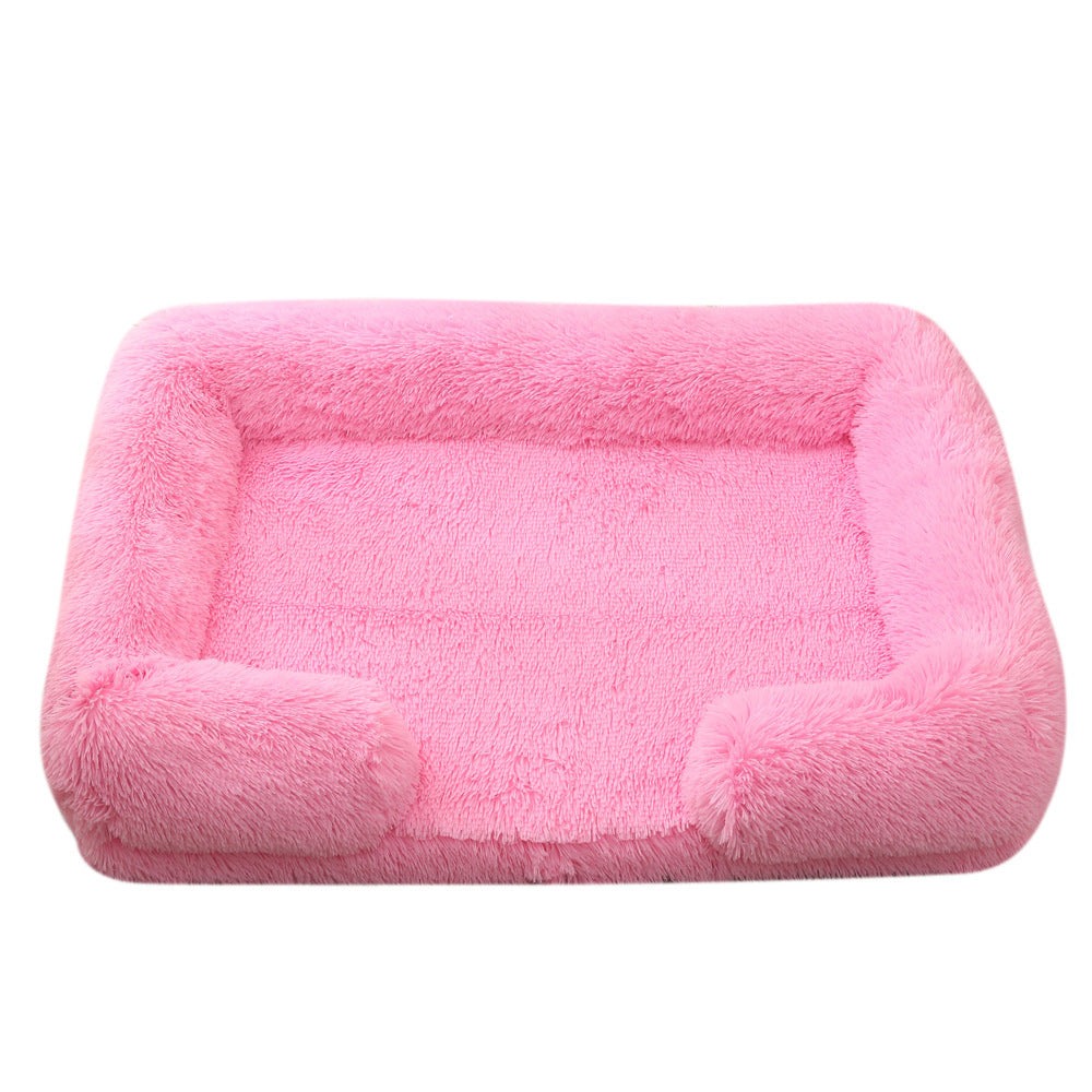 Plush Rectangle Pet Bed | Cozy Winter Dog Bed for Maximum Comfort