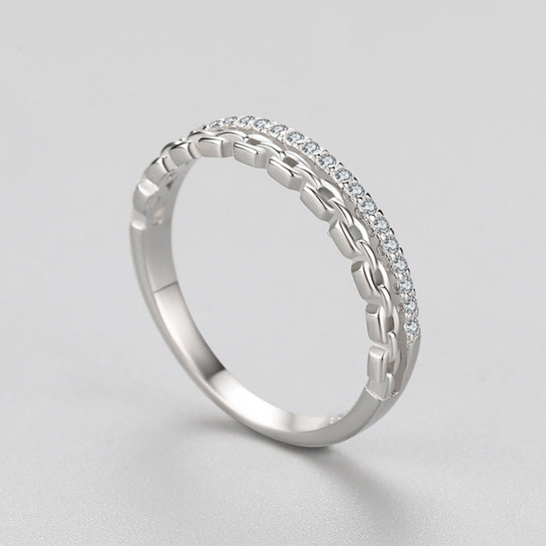 Anel Corrente com Zircónia