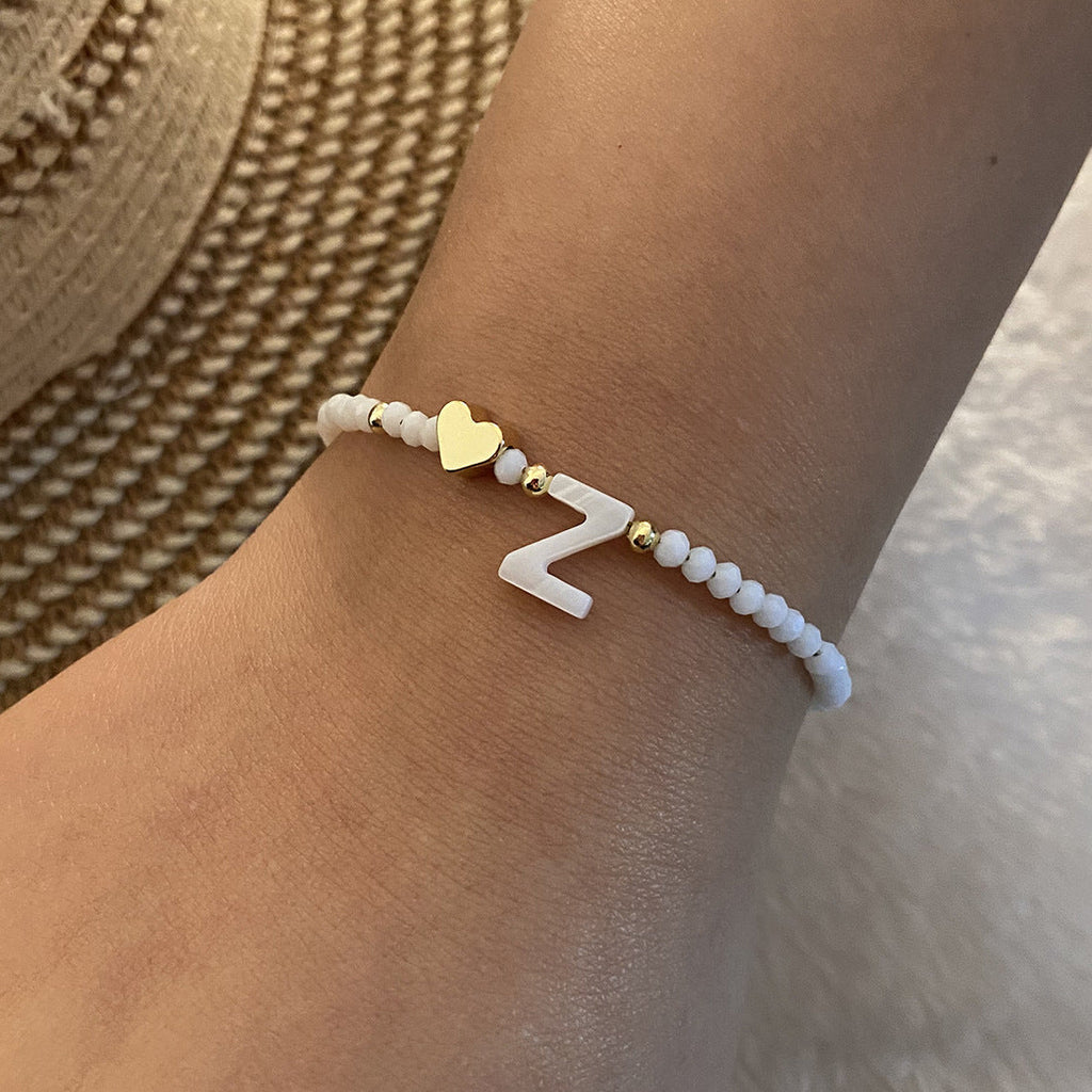 Bracelet with Letter and Heart