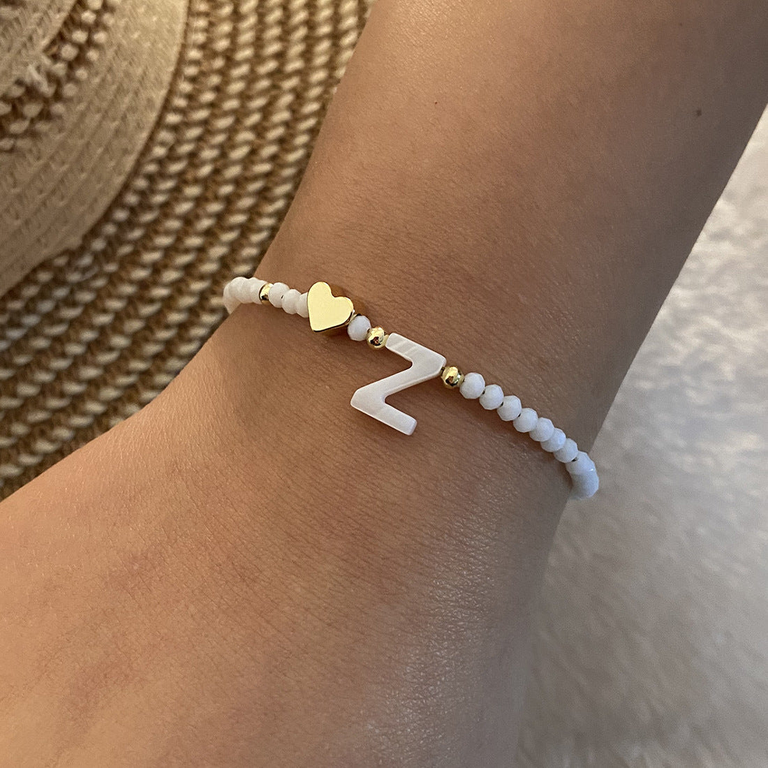 Bracelet with Letter and Heart