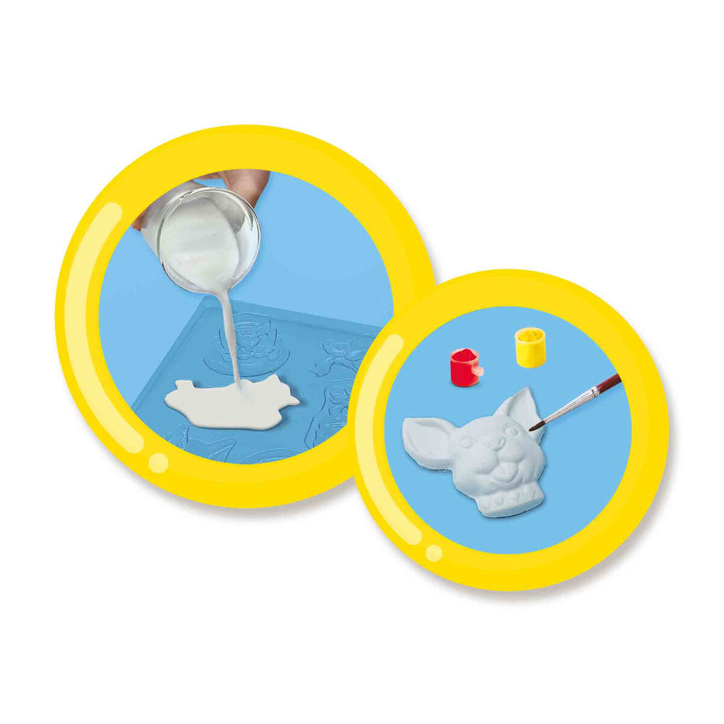 Juego de manualidades de perros y gatos con yeso creativo de SES