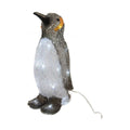 Christmas Ornament Lumineo Penguin 17 x 16 x 33 cm White (4 Pieces)