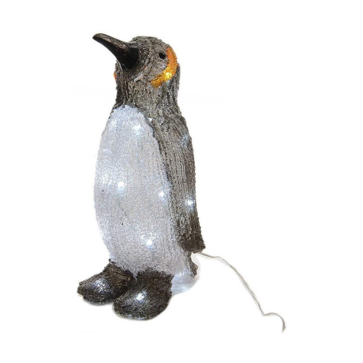 Christmas Ornament Lumineo Penguin 17 x 16 x 33 cm White (4 Pieces)