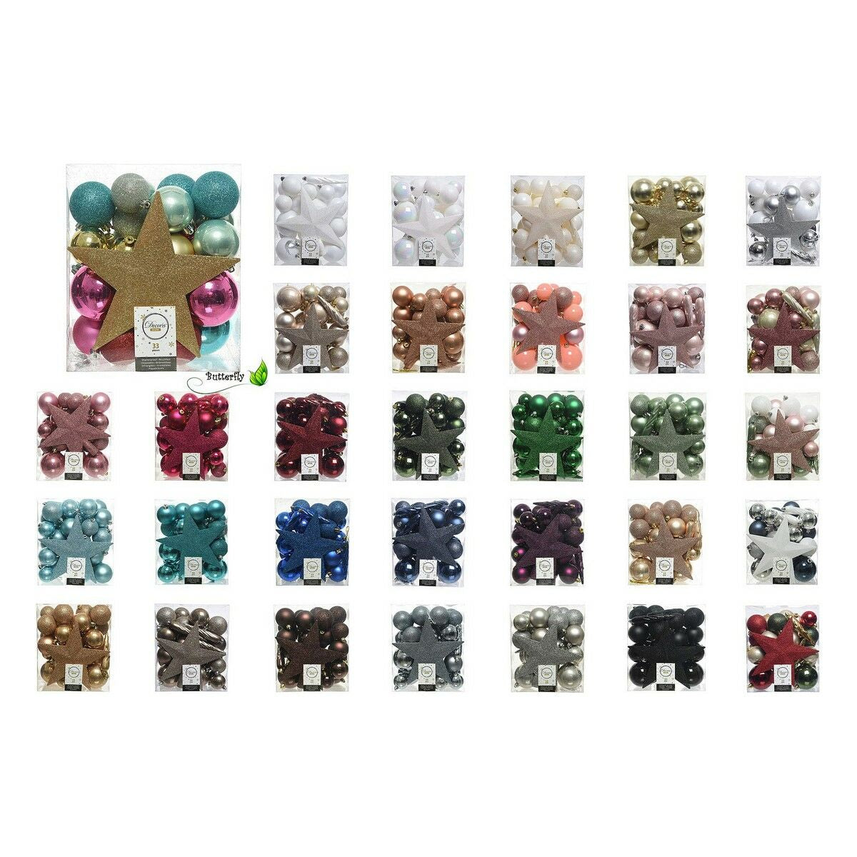 Bolas de Natal Decoris Preto Plástico