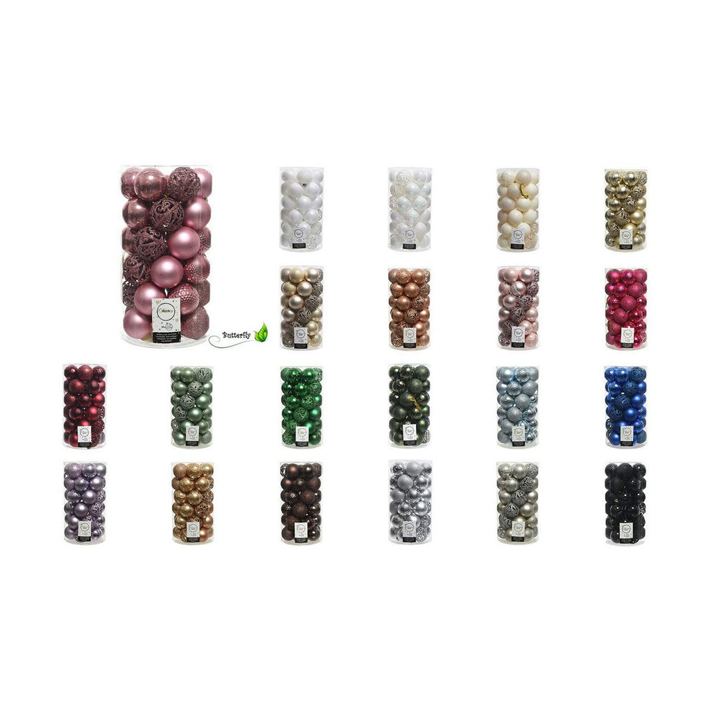 Decoris Silver Christmas Balls, 37 Pieces