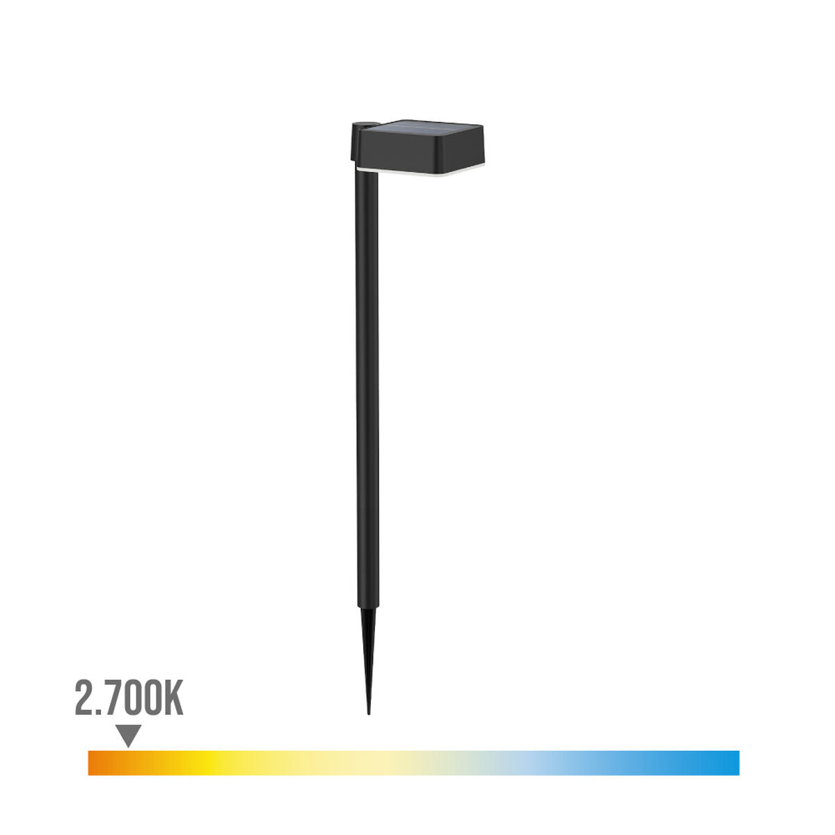 Philips Vynce 1.5W Solar Garden Stake 10.5 x 13.5 x 54 cm Black Plastic Square (2700K) (Warm White) (1 Unit)