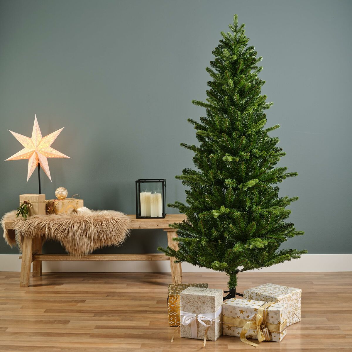 Killington Everlands Christmas Tree, Green PVC Metal Polystyrene Fir Wood, Ø 93 x 180 cm