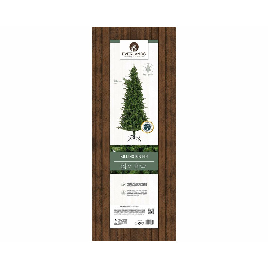 Killington Everlands Christmas Tree, Green PVC Metal Polystyrene Fir Wood, Ø 93 x 180 cm