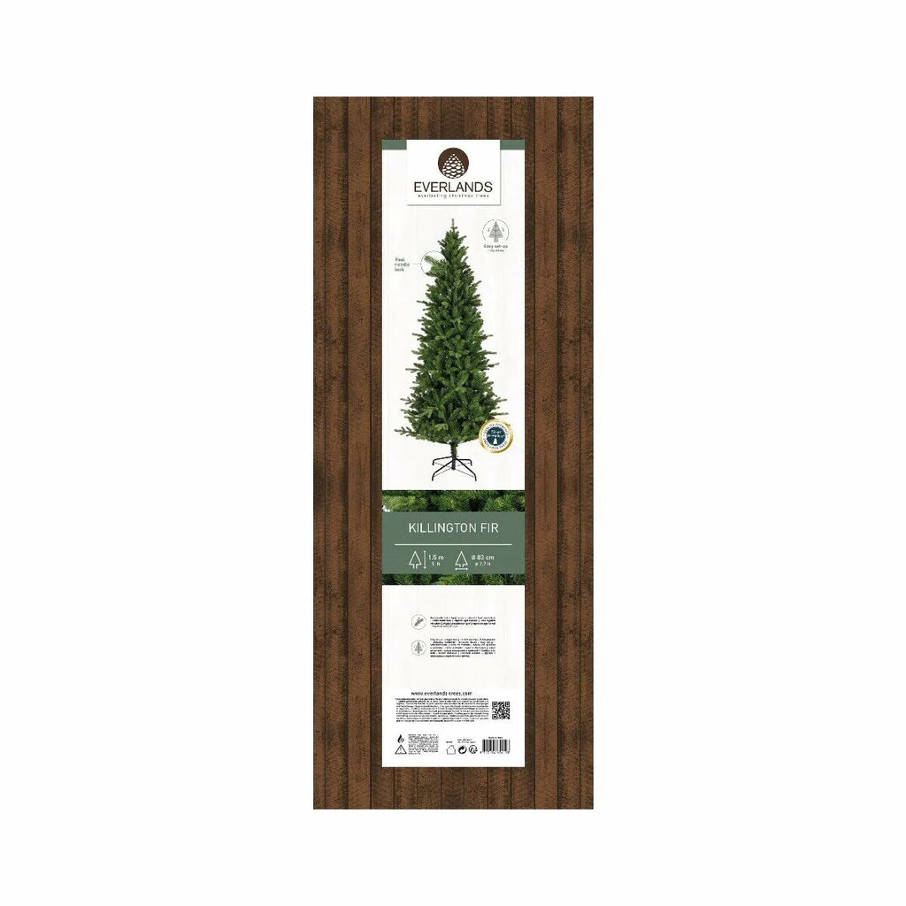 Everlands Christmas Tree, Green PVC Metal Polystyrene Fir Wood, Ø 83 x 150 cm