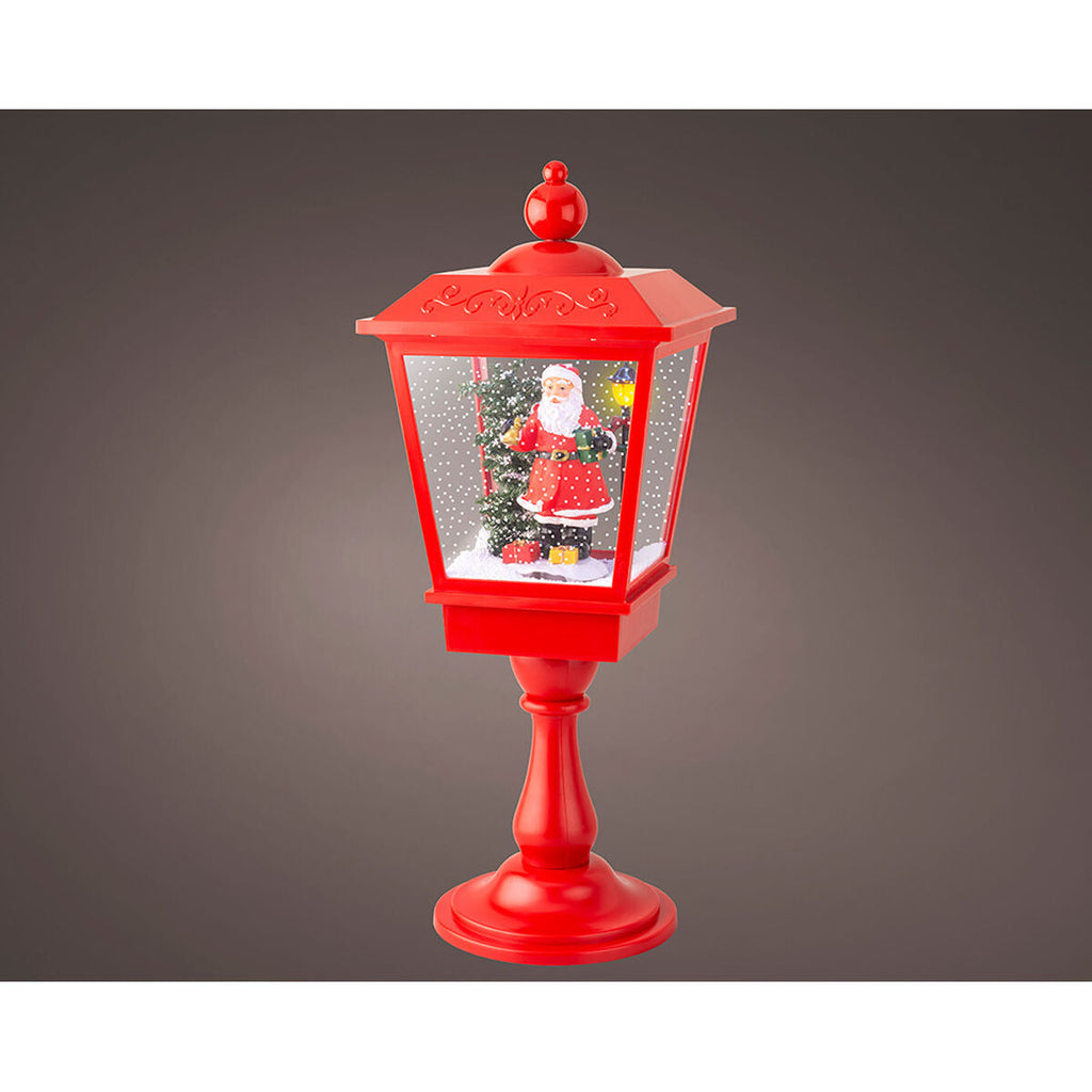 Lumineo Red LED Lantern Santa Claus Music Movement