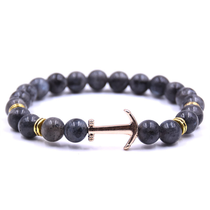 Pulsera de ancla en piedra natural