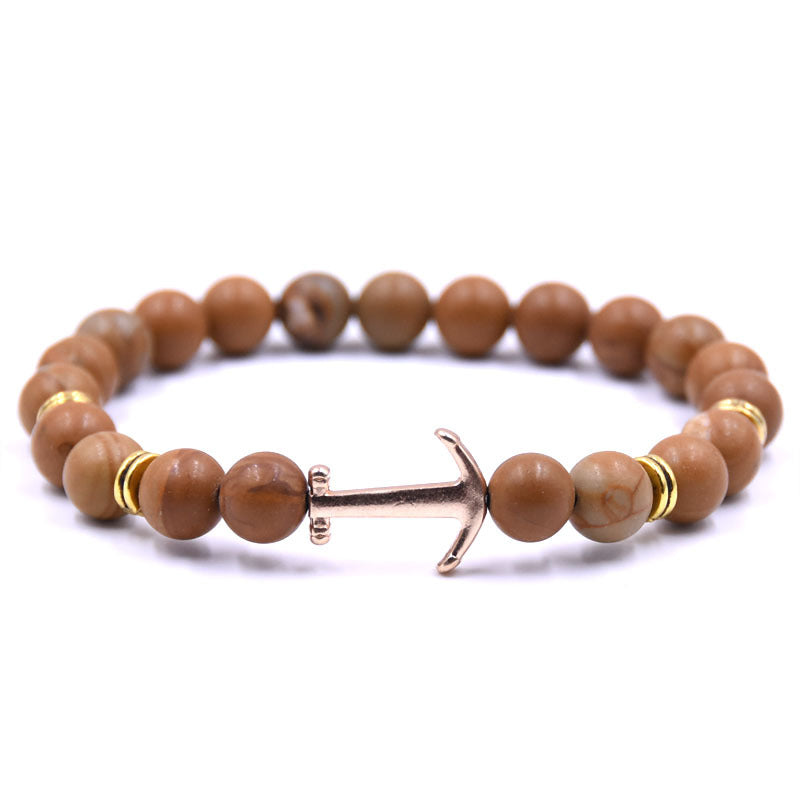 Pulsera de ancla en piedra natural
