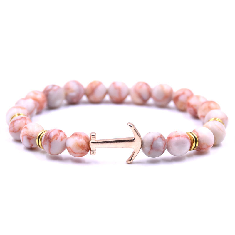 Pulsera de ancla en piedra natural