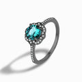 Flower Ring with Crystal Stone