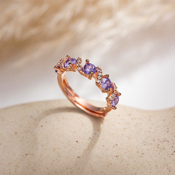 Anillo con circonita cúbica