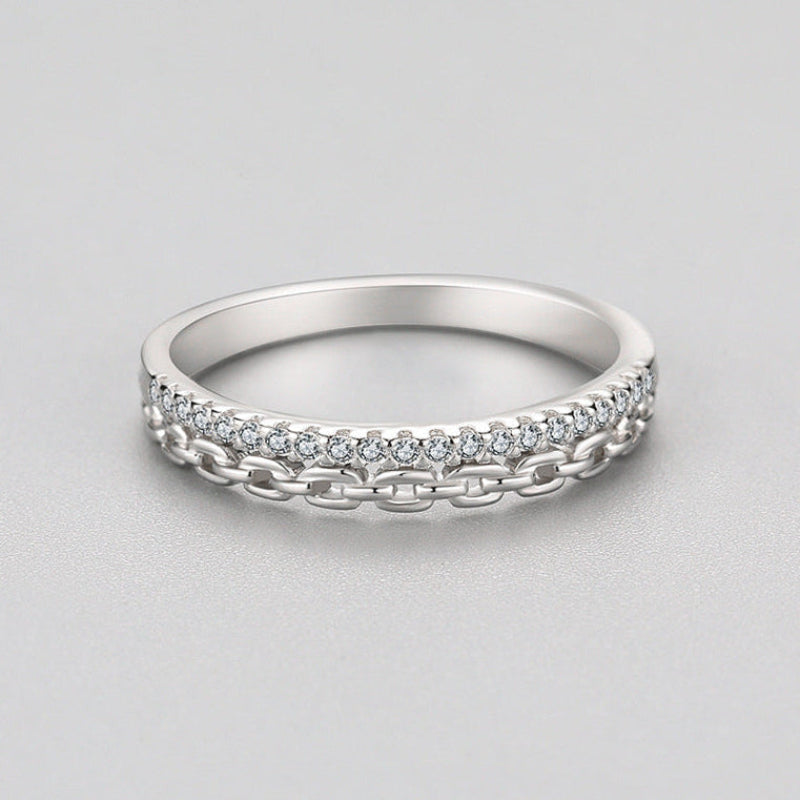 Anel Corrente com Zircónia