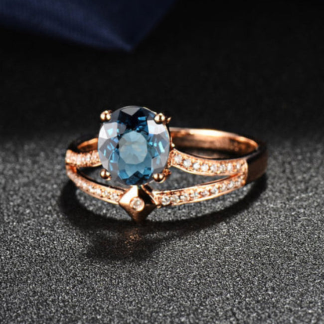 Anel Aurora com Turmalina e Brilho Pavé