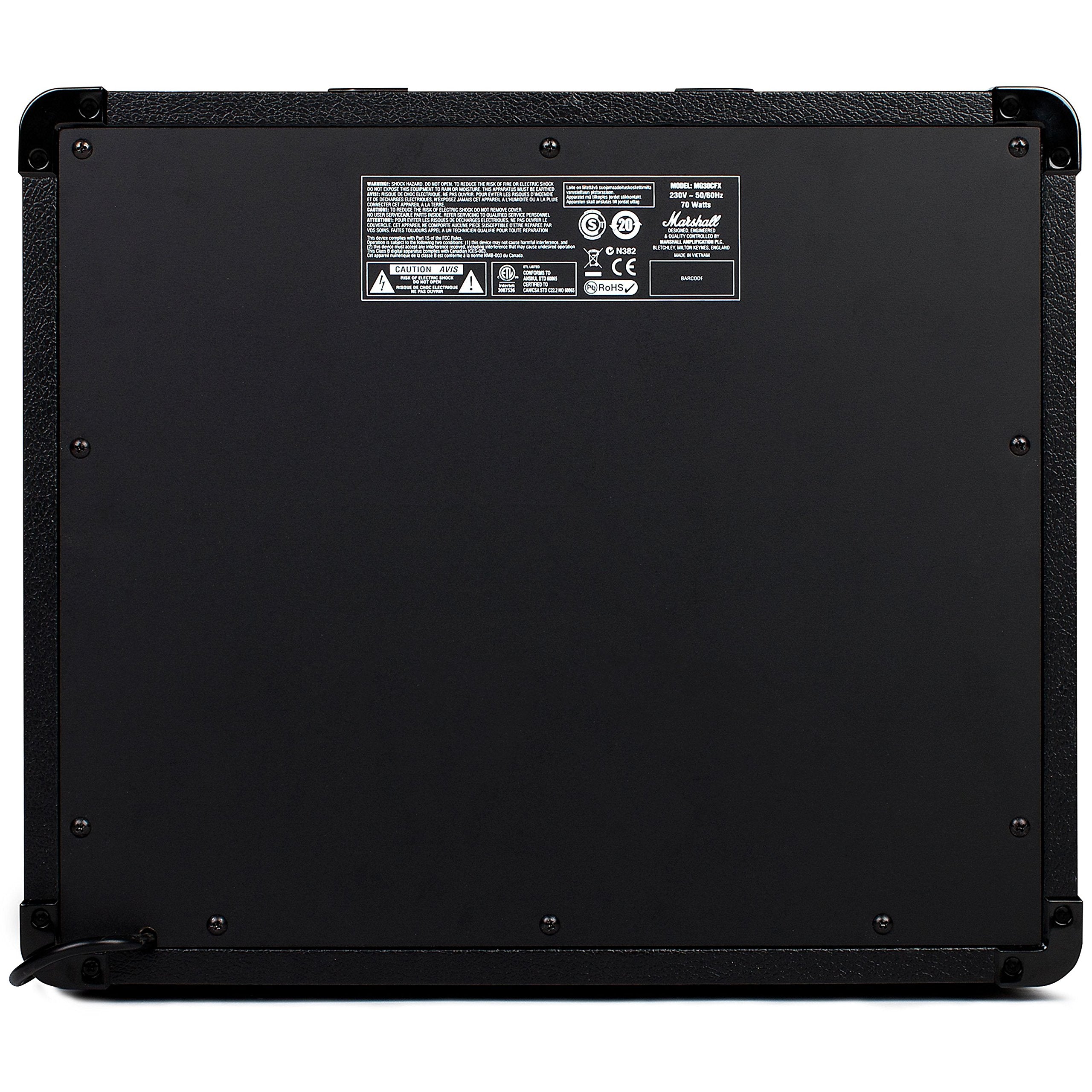 Marshall MG50GFX Amplificador combinado de guitarra com FX incorporado, prático adequado para guitarra elétrica, preto e dourado, With Effects, 50 W