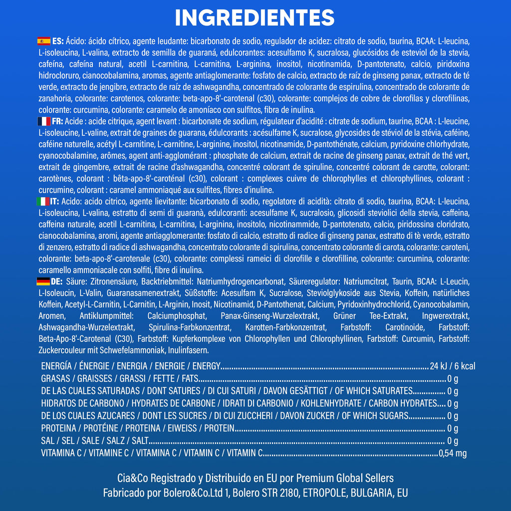 57 x Bolero Drinks MIX VARIETY FLAVORS (57x9 grs) - Healthy and Natural Hydration - Water Alternative with Vitamin C and Stevia Extract + 50 Healthy Nuggets Cia&Co