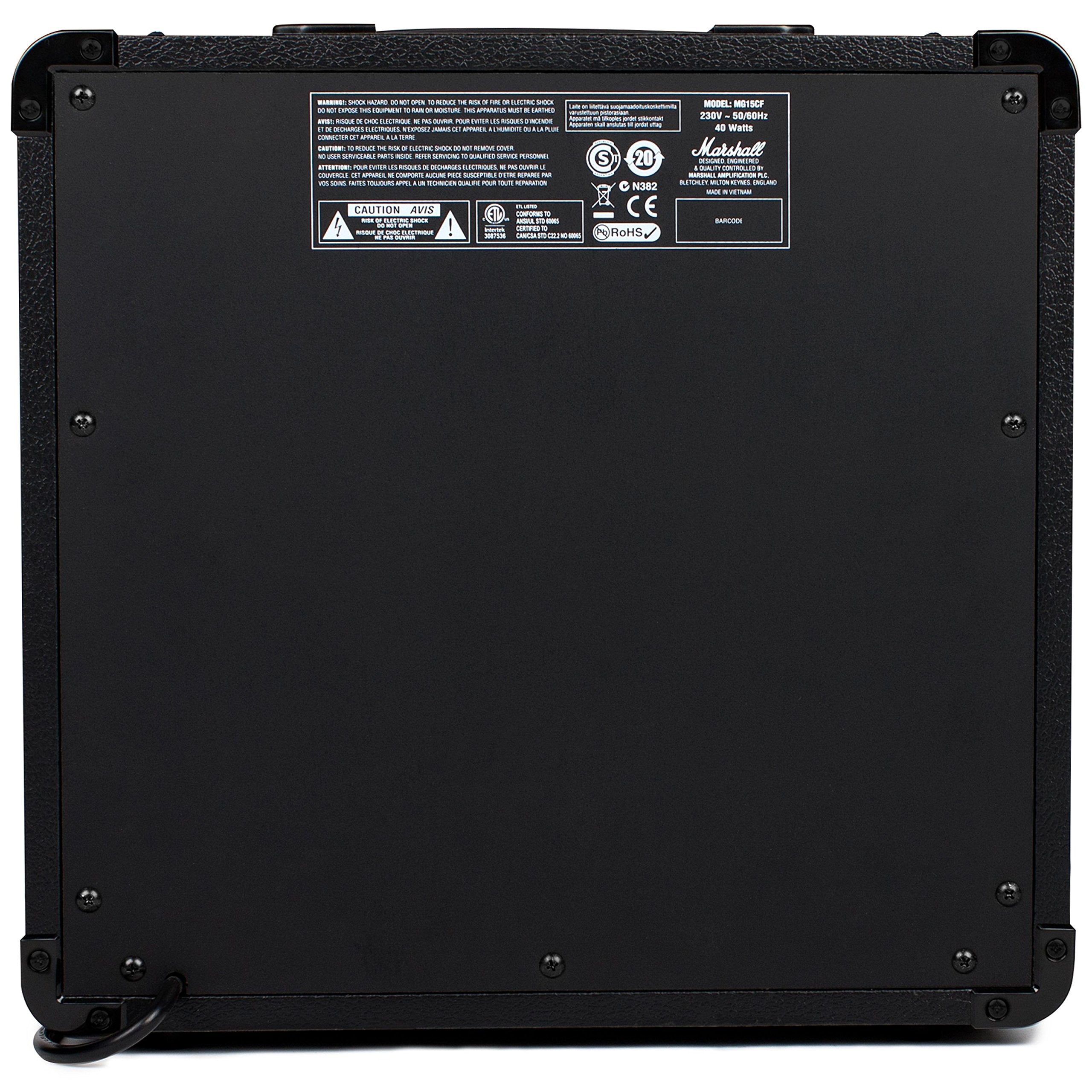 Marshall MG50GFX Amplificador combinado de guitarra com FX incorporado, prático adequado para guitarra elétrica, preto e dourado, With Effects, 50 W