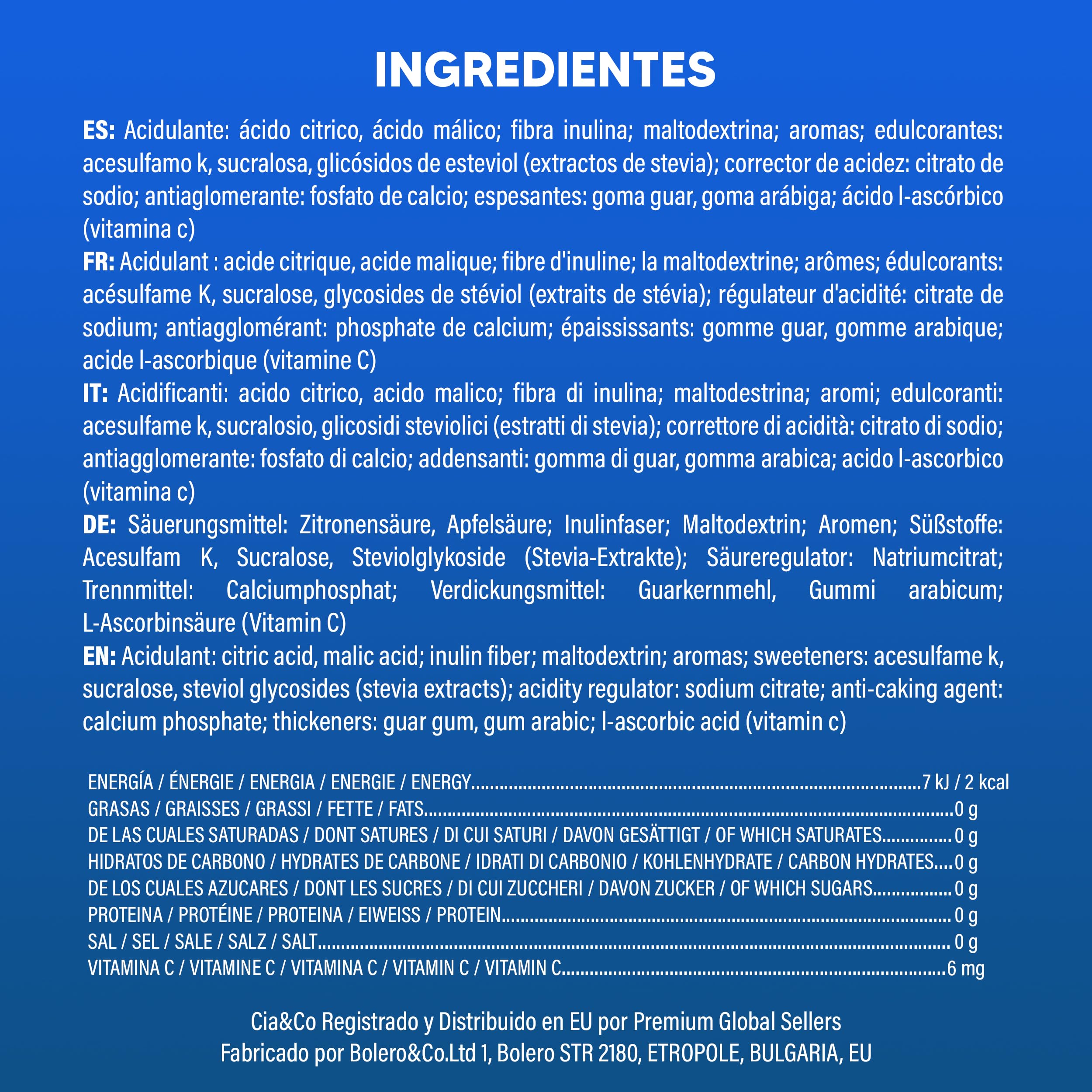 57 x Bolero Drinks MIX VARIETY FLAVORS (57x9 grs) - Healthy and Natural Hydration - Water Alternative with Vitamin C and Stevia Extract + 50 Healthy Nuggets Cia&Co