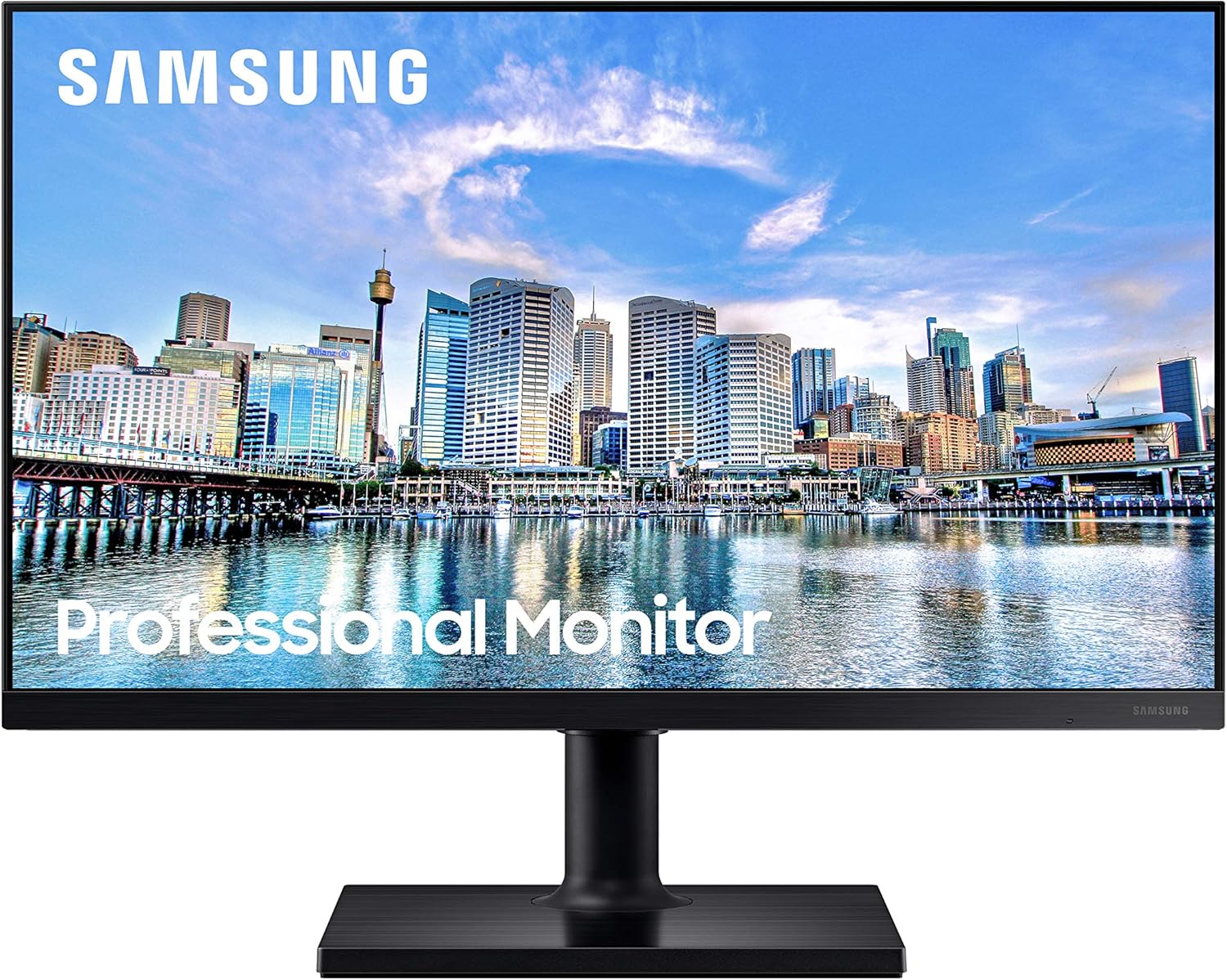 SAMSUNG FT45 Series 24-Inch WUXGA 1920 x 1200 Computer Monitor, 75Hz, IPS Panel, HDMI, DisplayPort, DVI, USB Hub, Built-in Speakers, Height Adjustable Stand, 3 Yr WRNTY (LF24T454GYNXZA),Black