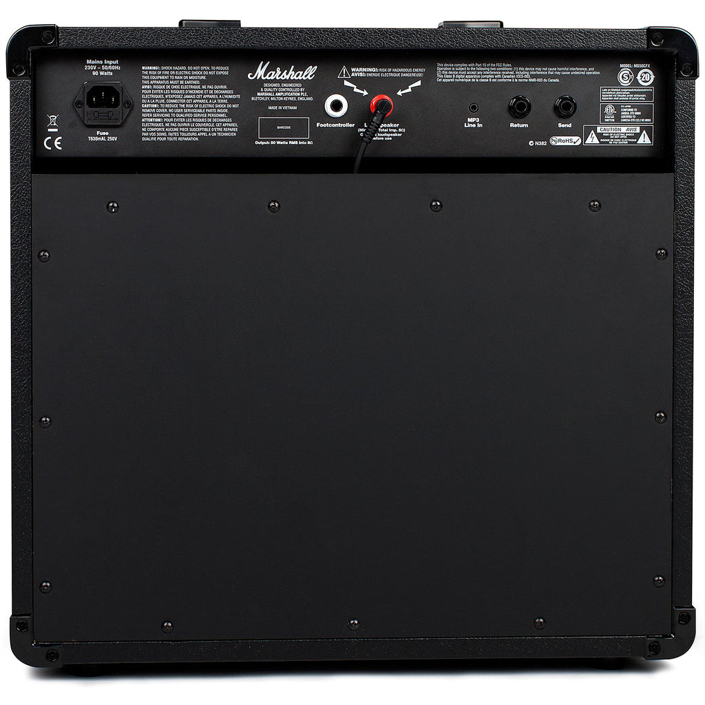 Marshall MG50GFX Amplificador combinado de guitarra com FX incorporado, prático adequado para guitarra elétrica, preto e dourado, With Effects, 50 W