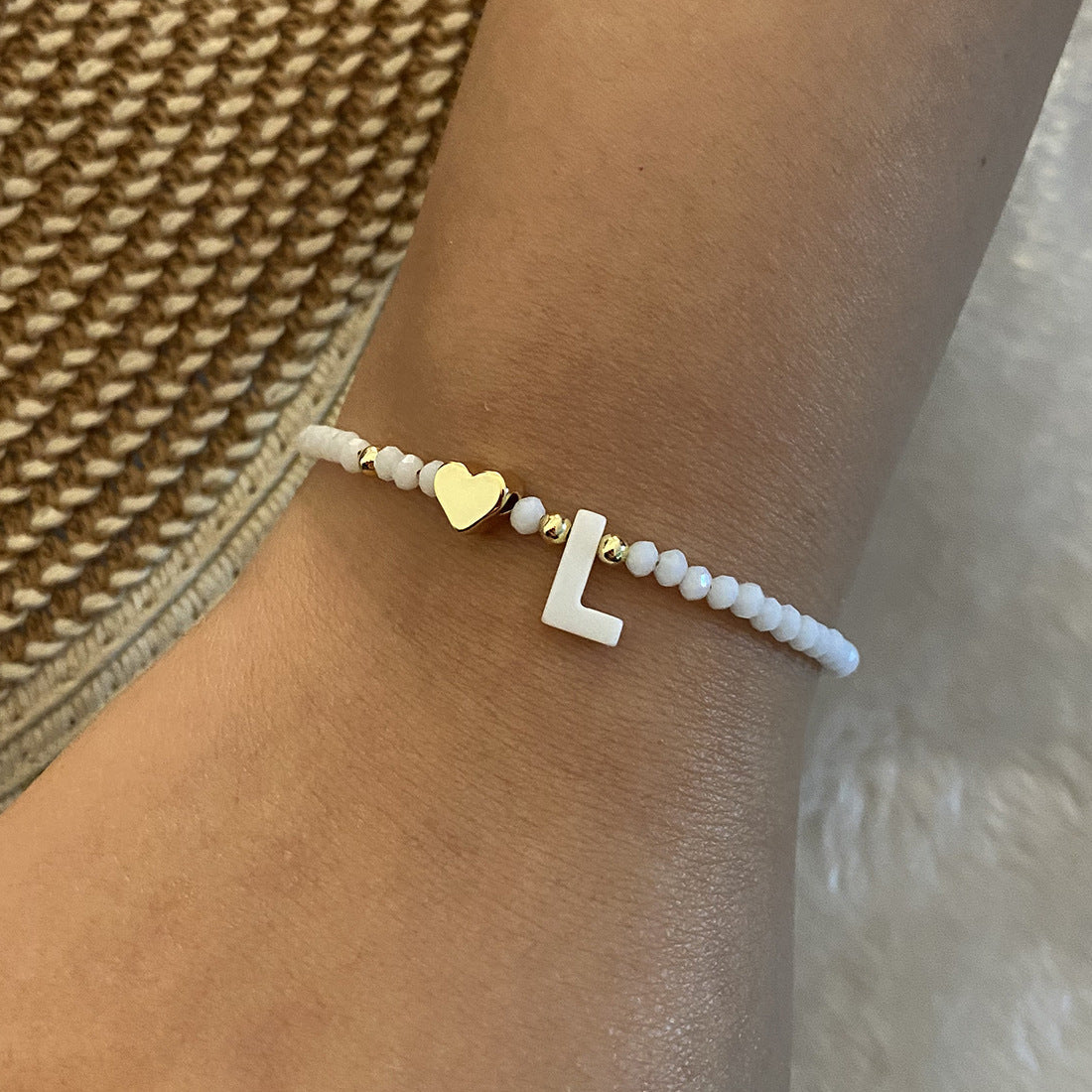 Bracelet with Letter and Heart