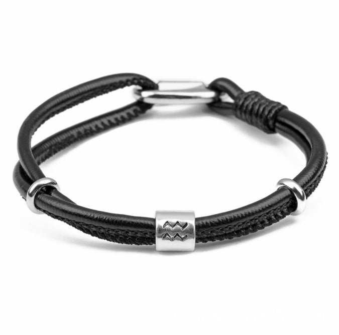 Zodiac Leather Bracelet