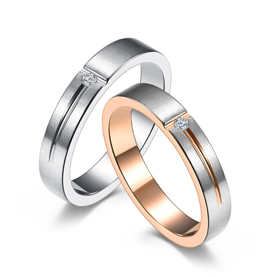 Anillo minimalista en acero de titanio