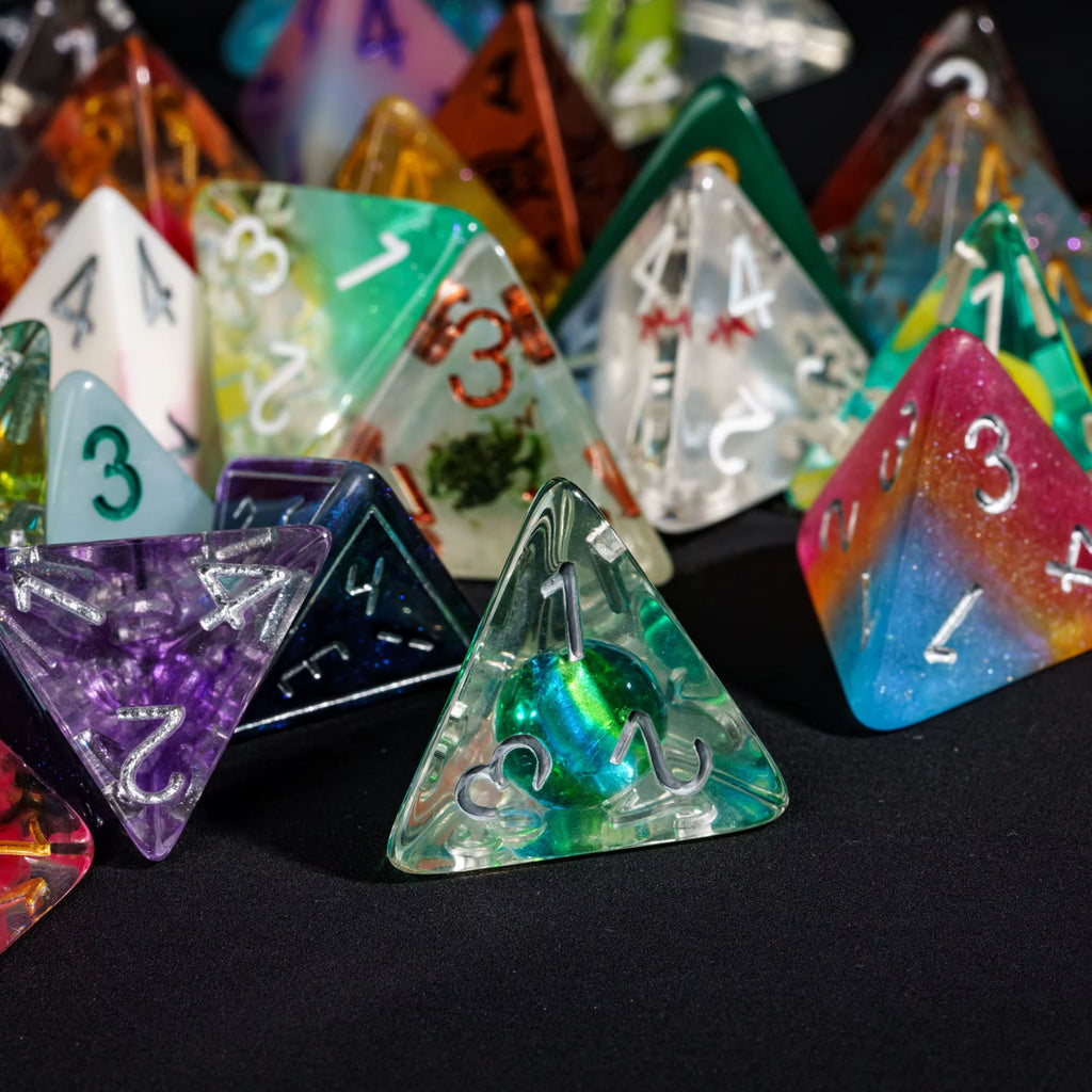 7Pcs/Set DND Random Color Dice Bulk D4 D6 D8 D10 D% D12 D20 Polyhedral Dice for Role Playing Board Games D&D Tabletop RPG