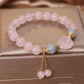 Pulseira em Cristal Rosa Doce