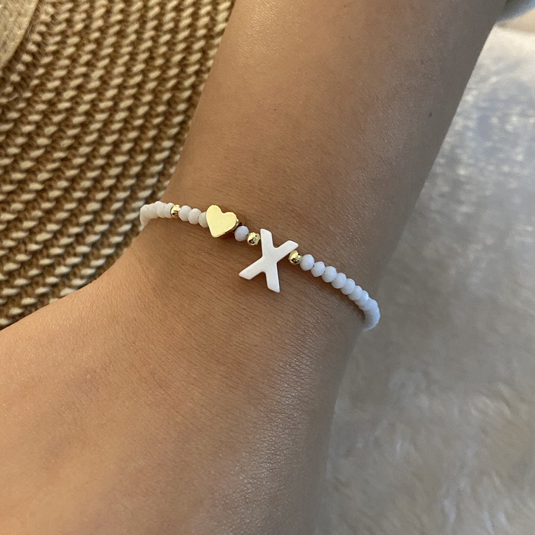 Bracelet with Letter and Heart