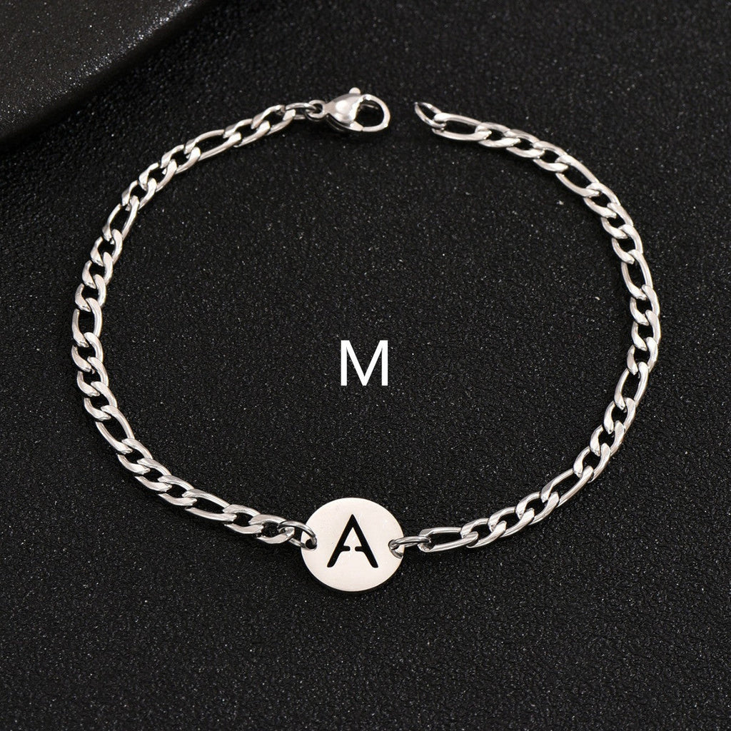 Pulsera con letras en acero inoxidable 316L