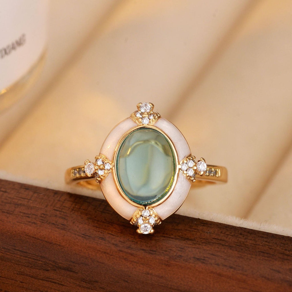 Anillo ovalado retro