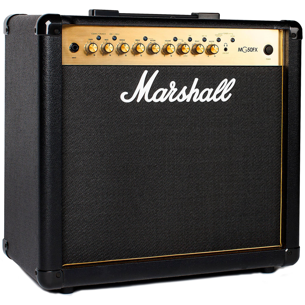 Marshall MG50GFX Amplificador combinado de guitarra com FX incorporado, prático adequado para guitarra elétrica, preto e dourado, With Effects, 50 W