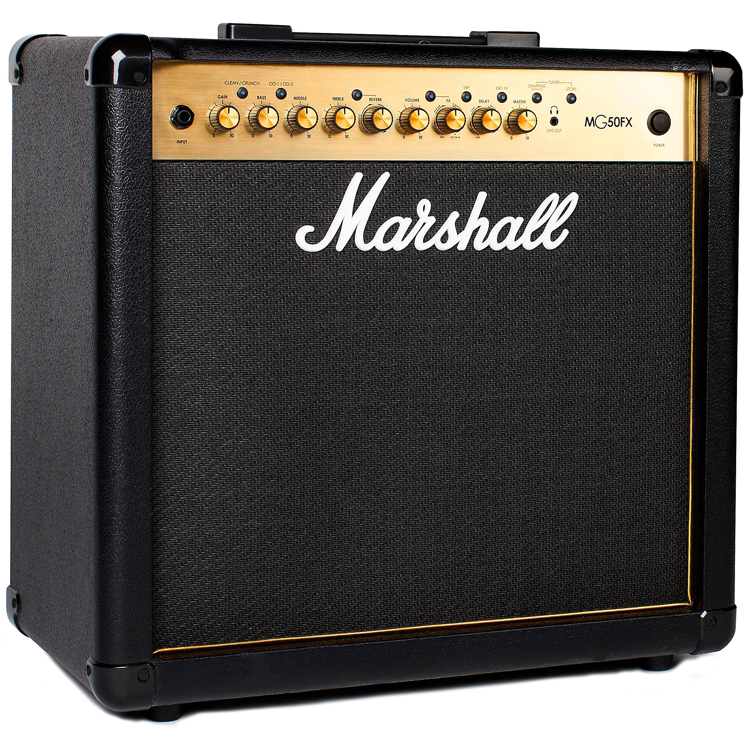 Marshall MG50GFX Amplificador combinado de guitarra com FX incorporado, prático adequado para guitarra elétrica, preto e dourado, With Effects, 50 W