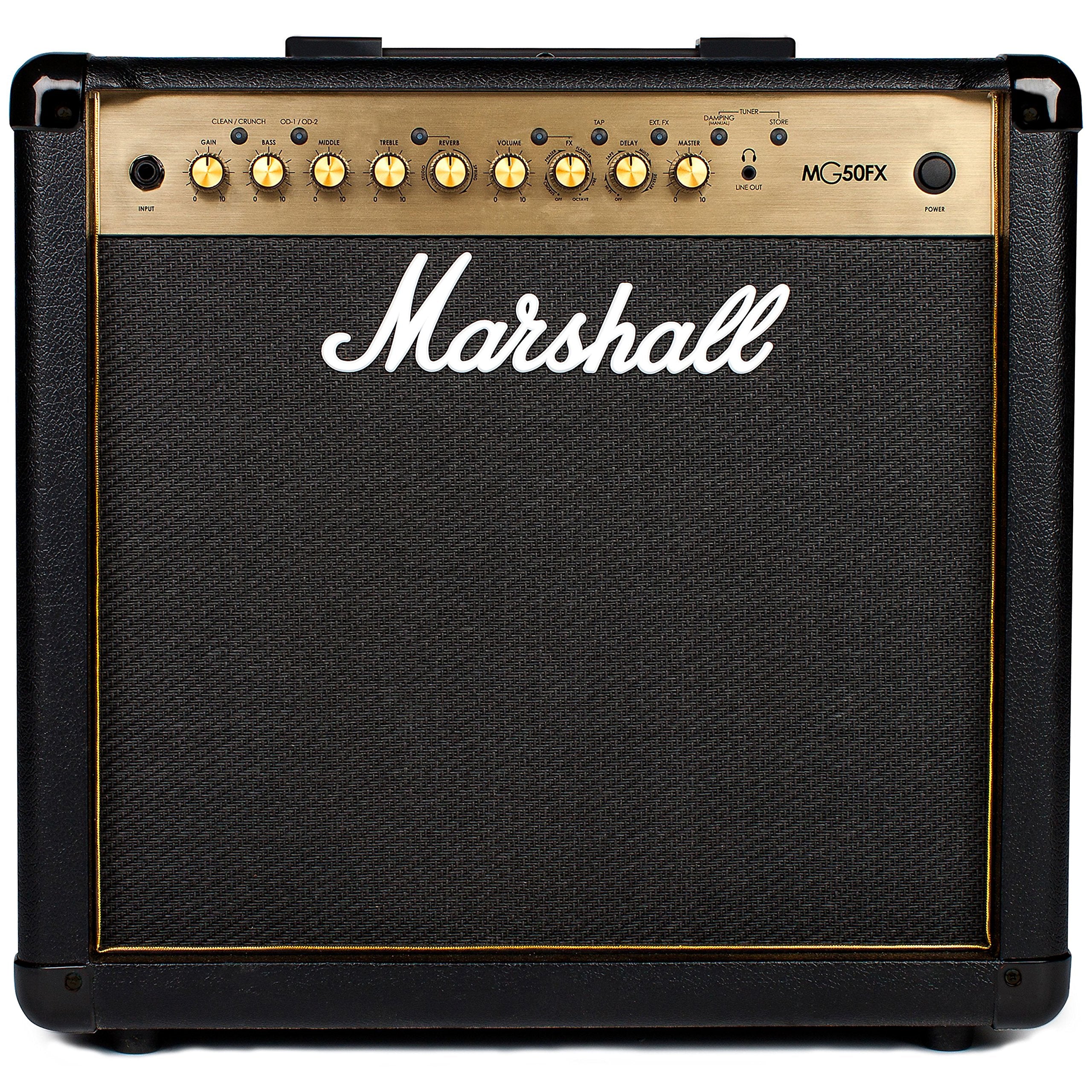 Marshall MG50GFX Amplificador combinado de guitarra com FX incorporado, prático adequado para guitarra elétrica, preto e dourado, With Effects, 50 W
