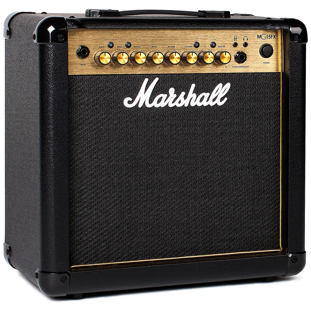 Marshall MG50GFX Amplificador combinado de guitarra com FX incorporado, prático adequado para guitarra elétrica, preto e dourado, With Effects, 50 W