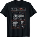 Fender Stratocaster Diagram Boxes Guitar Camiseta