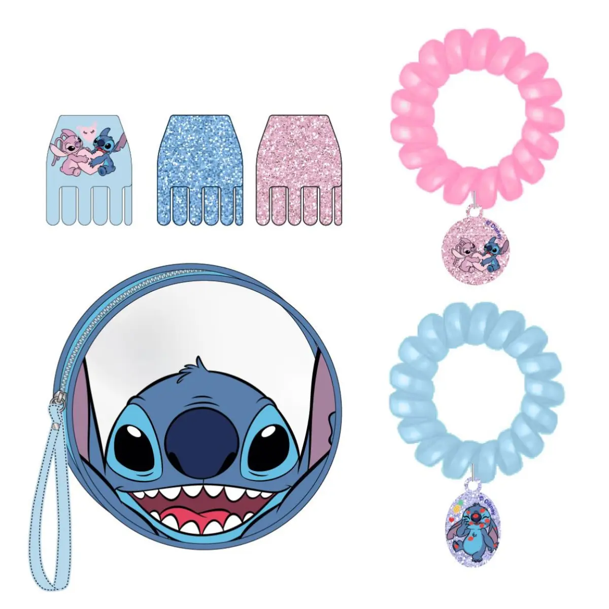 Conjunto de accesorios para el cabello de Disney Stitch con bolsa