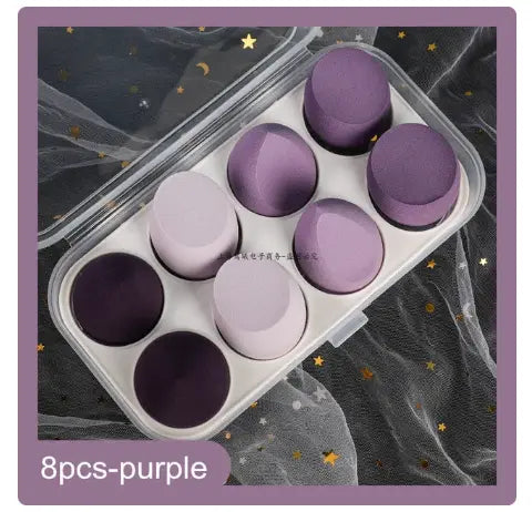 8 Pieces Makeup Purple Sponge Set
