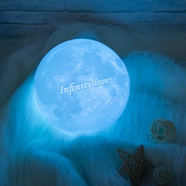 Personalized 3D Moon Lamp – Custom Pet Photo & Name Night Light | Heartfelt Pet Keepsake & Gift for Christmas