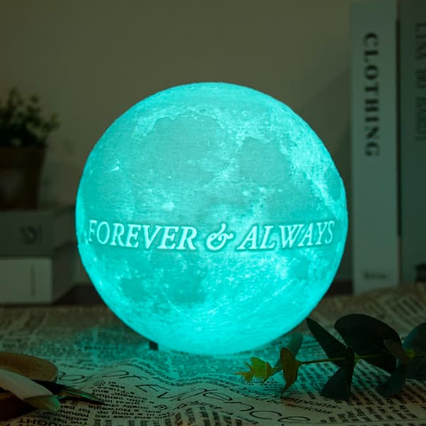 Personalized 3D Moon Lamp – Custom Pet Photo & Name Night Light | Heartfelt Pet Keepsake & Gift for Christmas