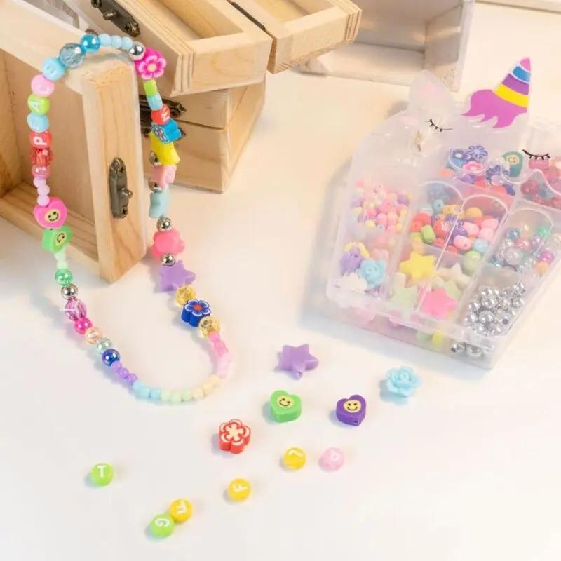 Kit missangas para pulseiras NICE CREA PERLINE ABC UNICORN sortido