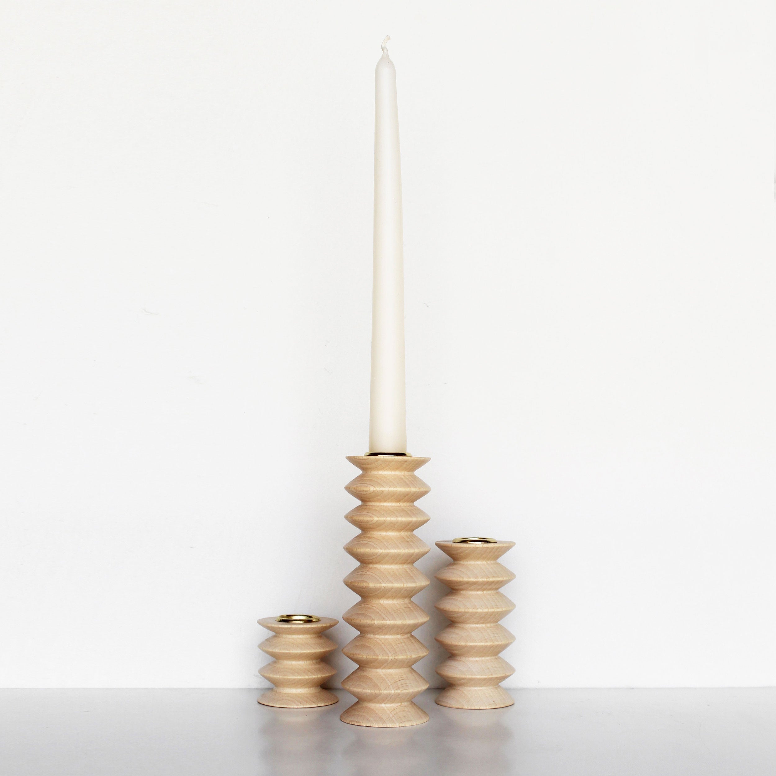 Totem Wooden Candle Holder - Tall Nº 2